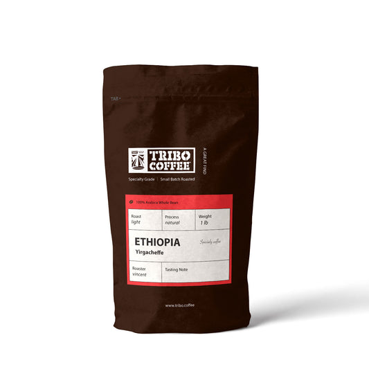 Tribo Coffee Ethiopia Yirgacheffee coffee Beans, 100% Arabica Beans Roasted Coffee beans 225 grams
